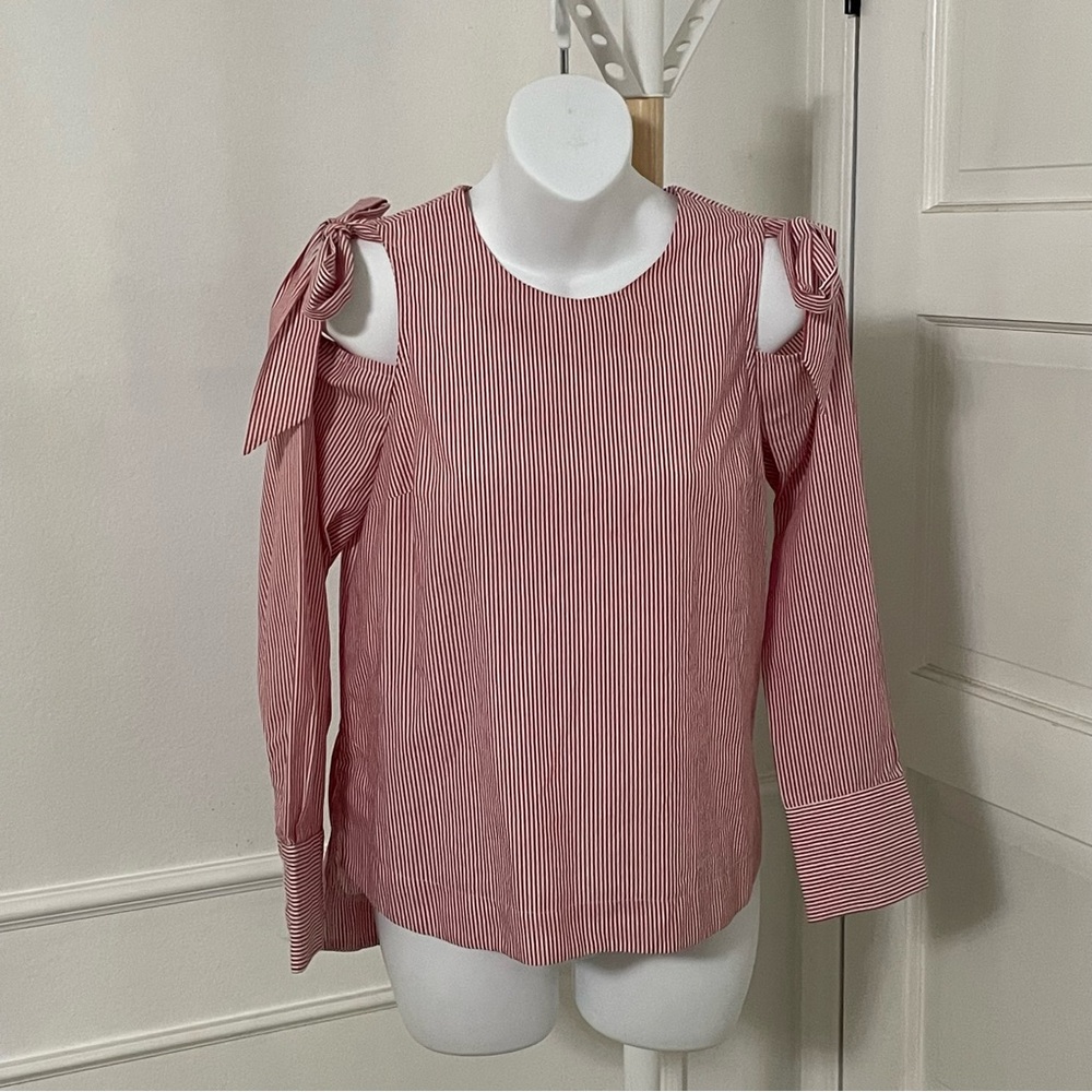 ASOS‎ Cold Shoulder Bow Shirt